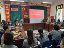 Đ/c Lê Thị Minh Giáp - HT phát biểu khai mạc buổi tập huấn công tác PCCC