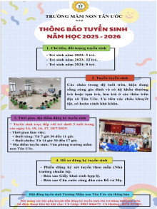 THÔNG BÁO TUYỂN SINH NĂM HỌC 2025 - 2026