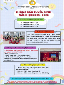 THÔNG BÁO TUYỂN SINH NĂM HỌC 2025 - 2026
