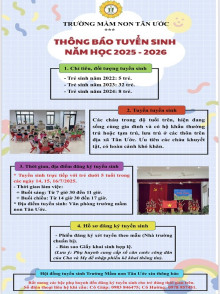THÔNG BÁO TUYỂN SINH NĂM HỌC 2025 - 2026