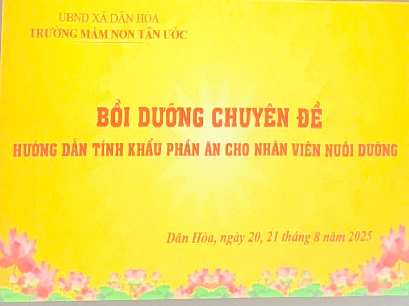Bồi dưỡng chuyên đề Tình khẩu phần ăn cho NV nuôi dưỡng